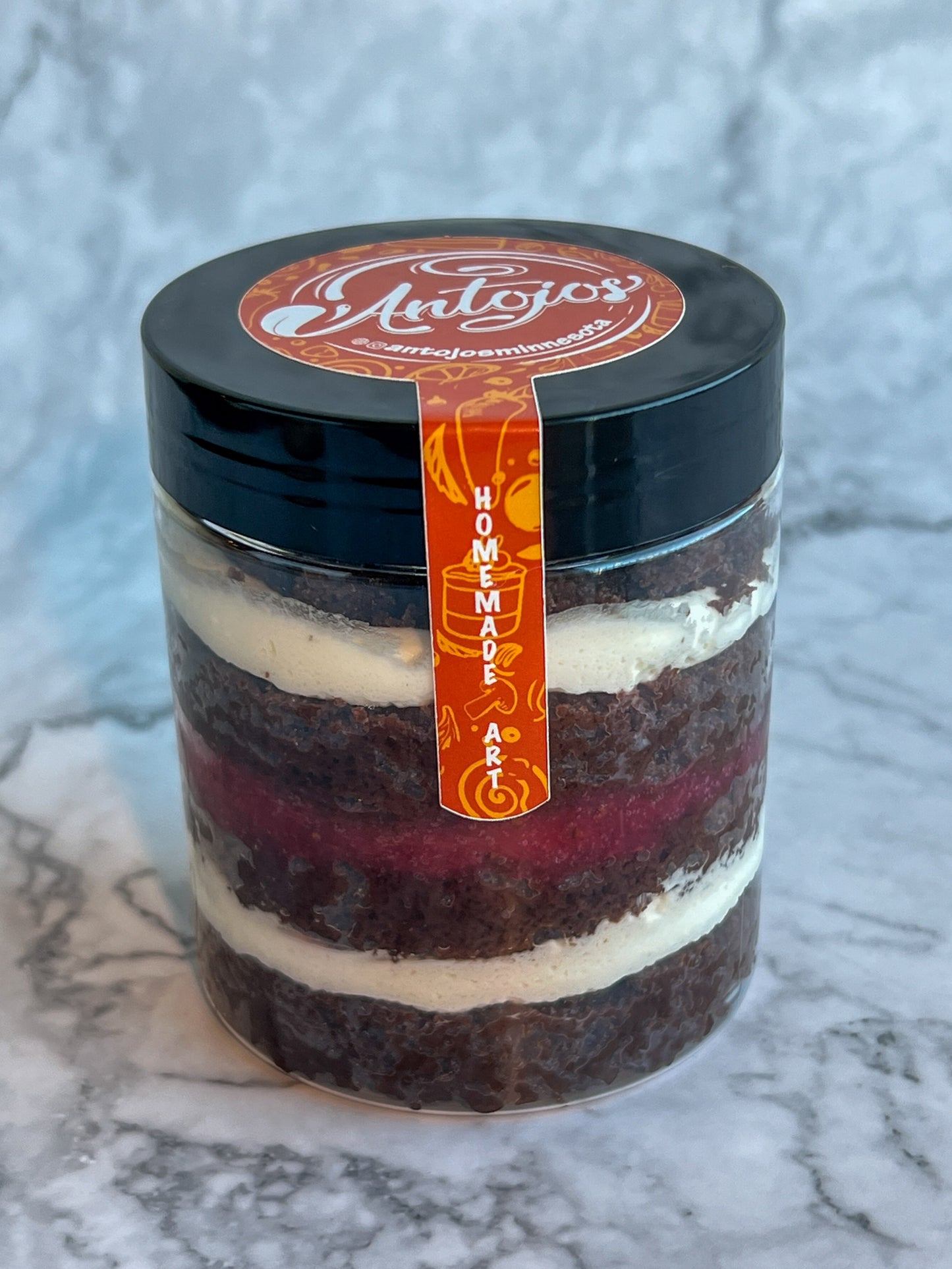 CHOCOLATE-CHANTILLY, STRAWBERRY JAM 8oz