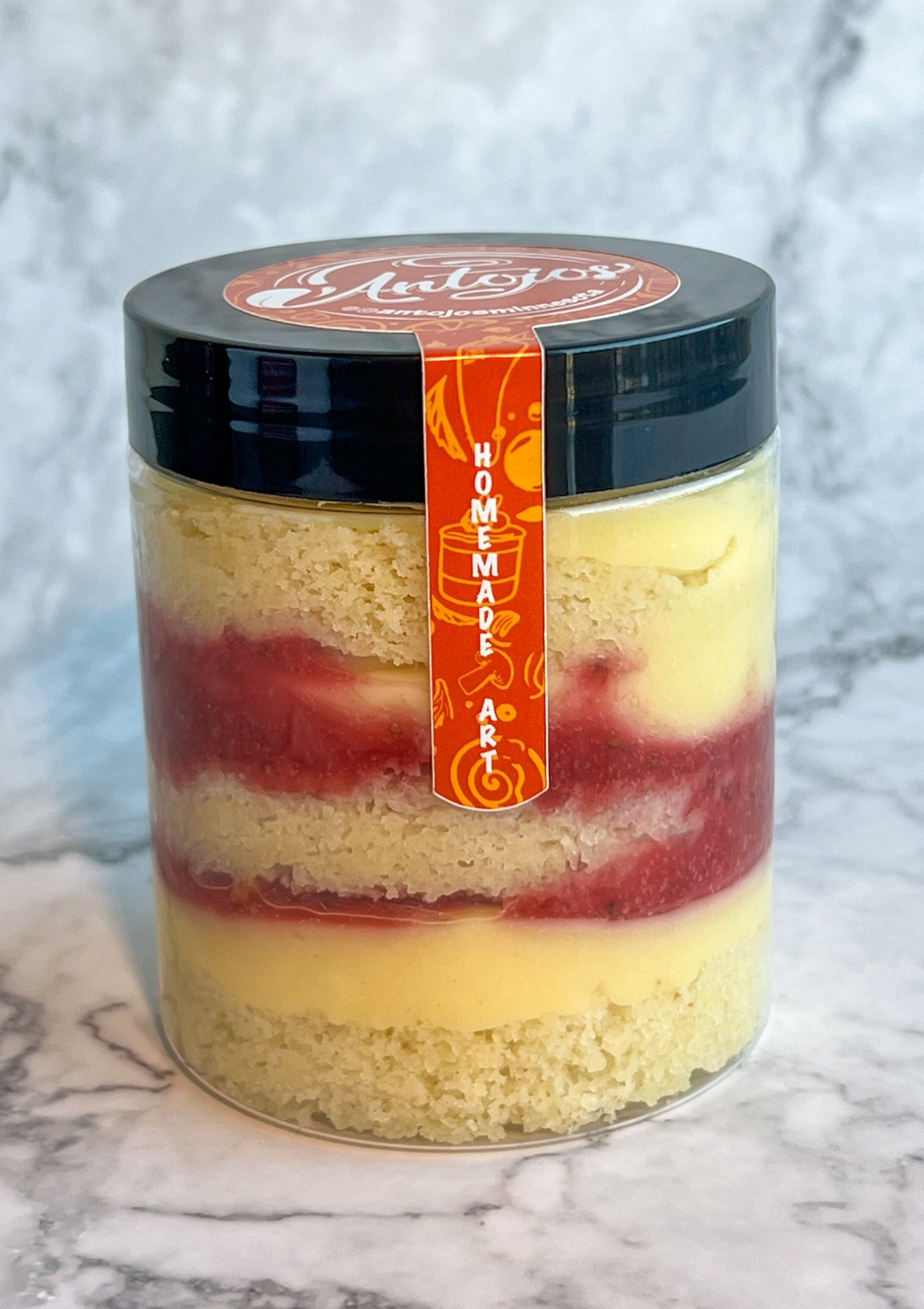 VANILLA-PASTRY CREAM, STRAWBERRY JAM 8oz