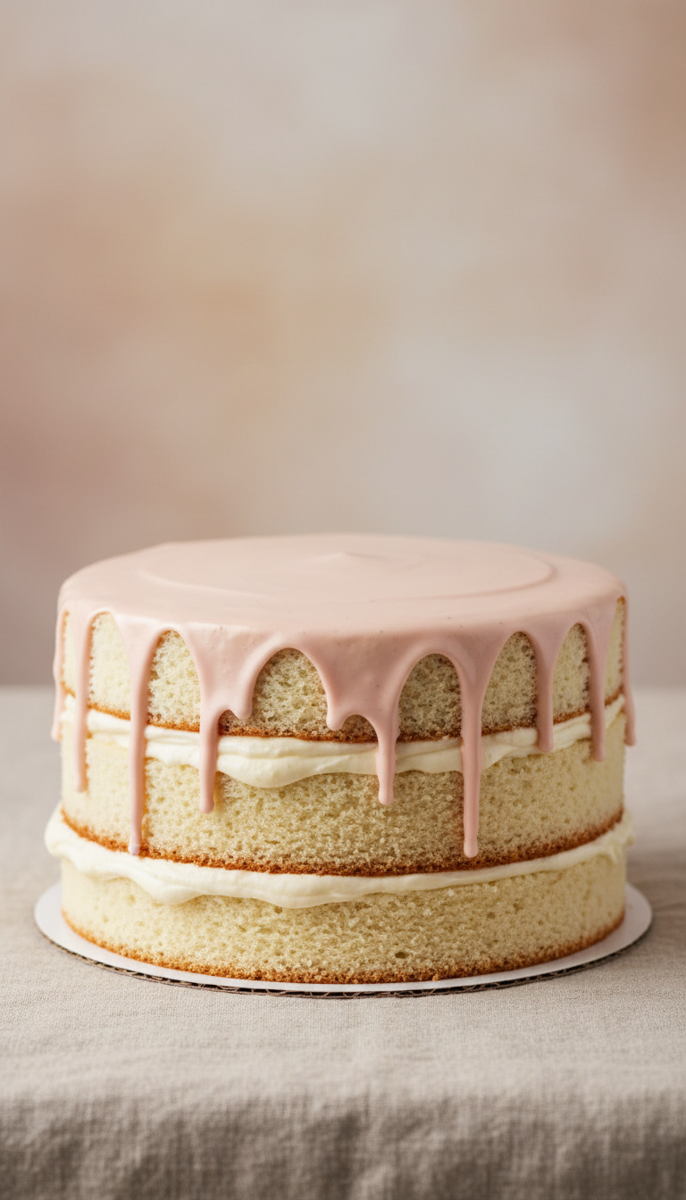 Tarta de capas con vainilla bourbon